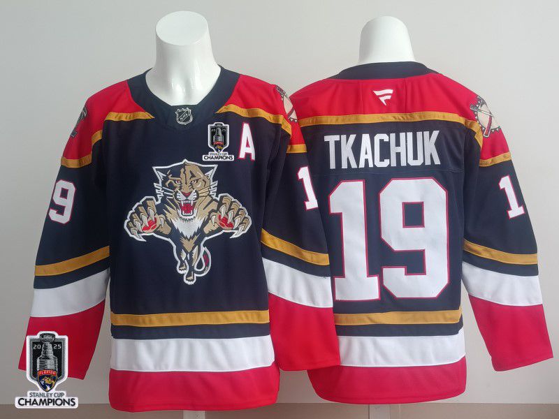 Men 2025 Florida Panthers #19 Tkachuk Blue Fanatics Home Premium NHL Jersey style 2->florida panthers->NHL Jersey